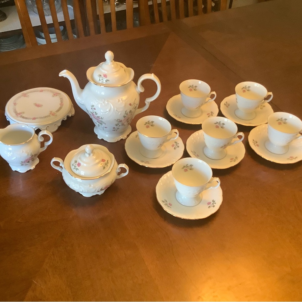 Vintage Floral Porcelain Tea Set